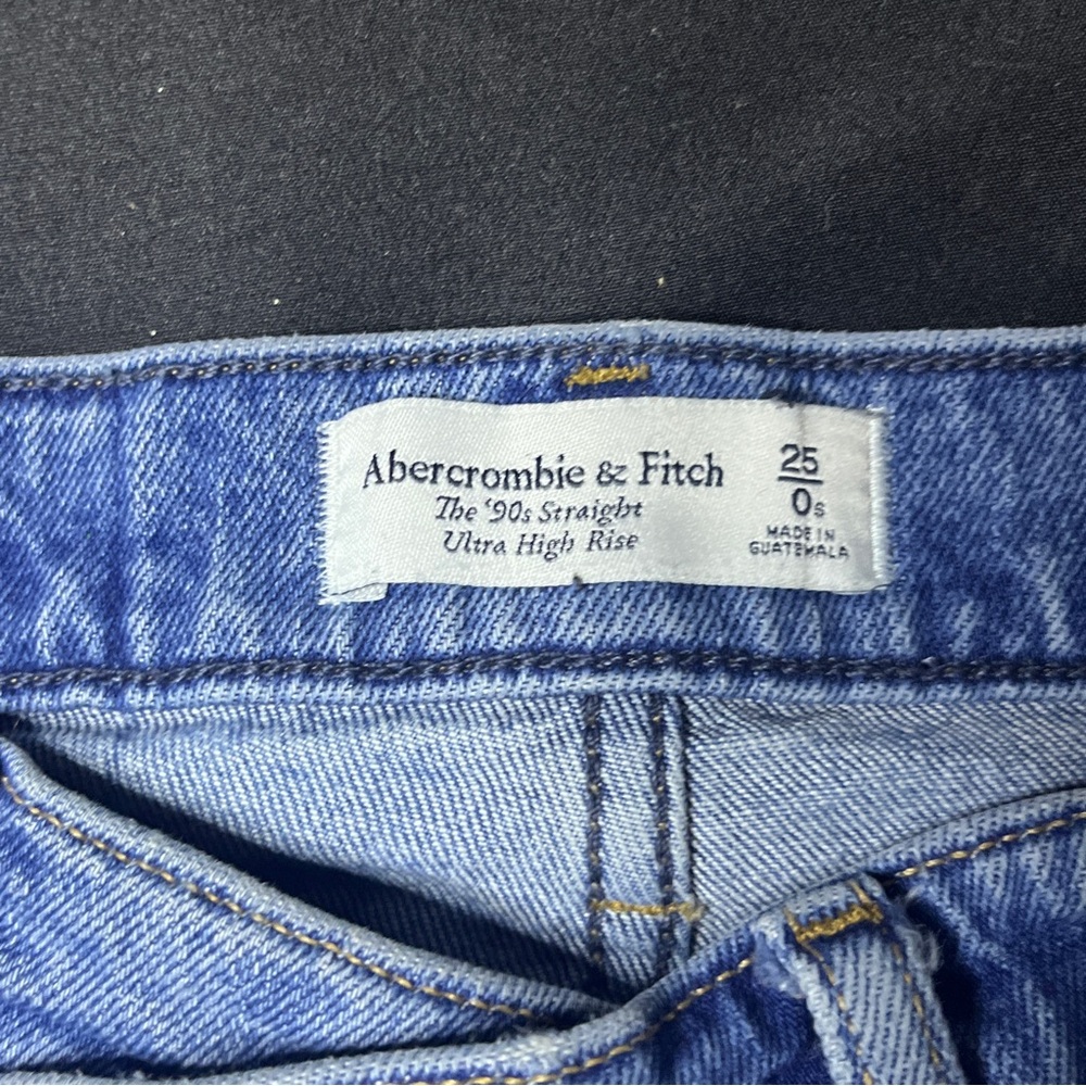 Abercrombie & Fitch Classic Straight Leg Blue Jeans Size 25 - Picture 5 of 5